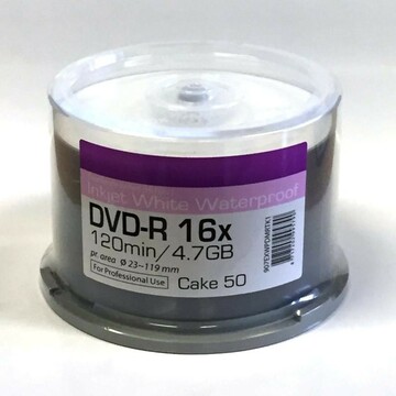 DVD-R 4,7 GB x16 RITEK printable GLOSSY wodoodporna
