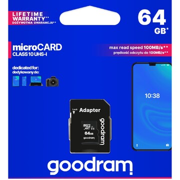 KARTA PAMIĘCI MICRO SDXC 64GB GOODRAM